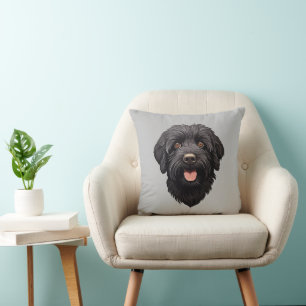 Labradoodle Black Dog Cushion