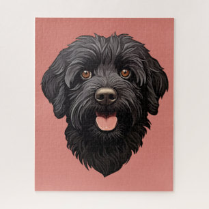 Labradoodle Black Dog Jigsaw Puzzle