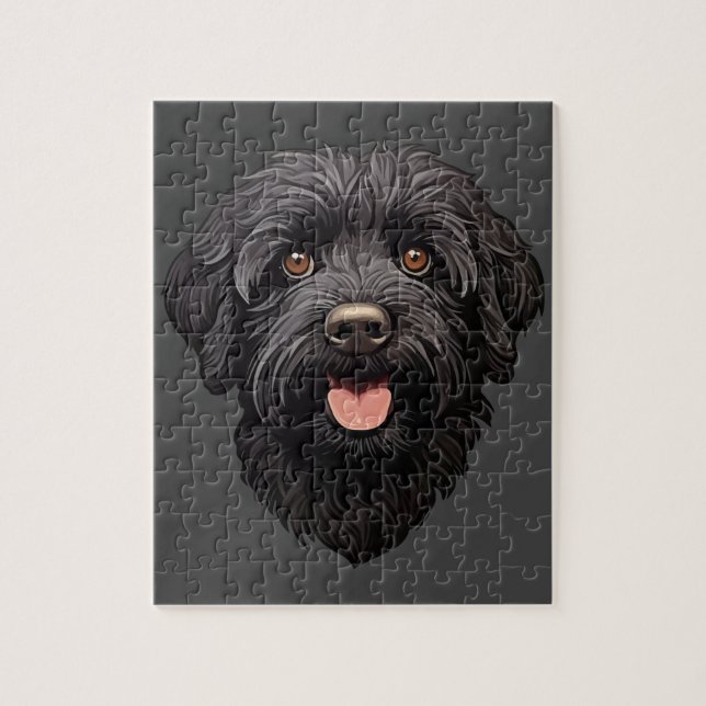 Labradoodle Black Dog Jigsaw Puzzle (Vertical)