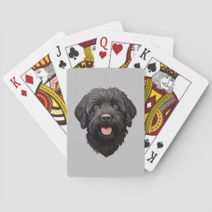 Labradoodle Black Dog Playing Cards