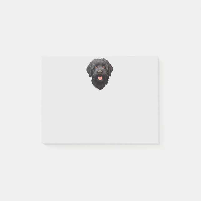 Labradoodle Black Dog Post-it Notes (Front)