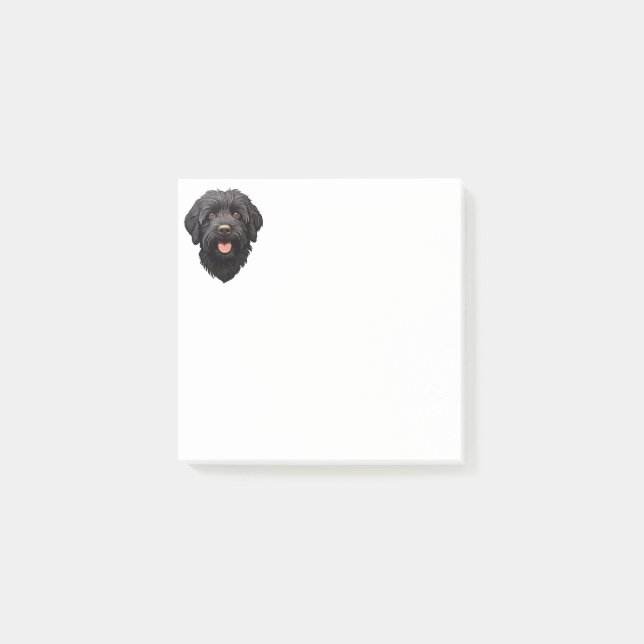 Labradoodle Black Dog Post-it Notes (Front)