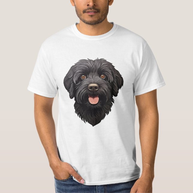 Labradoodle Black Dog T-Shirt (Front)
