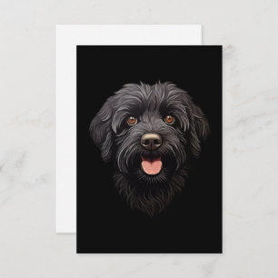 Labradoodle Black Dog Thank You Card