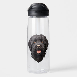 Labradoodle Black Dog Water Bottle
