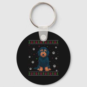 Labradoodle Christmas Sweater Xmas Pet Animal Dog Key Ring