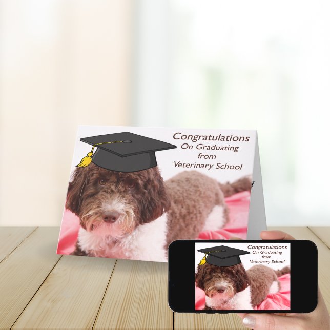 Labradoodle Congratulations From Veterinary School Card (Creator Uploaded)