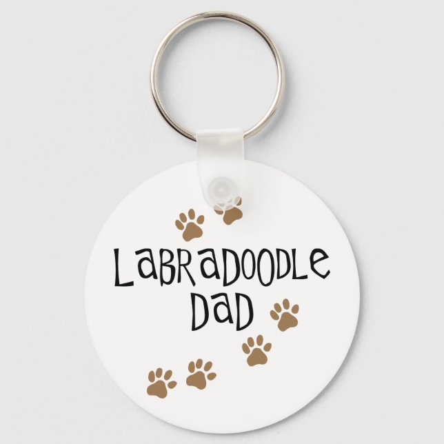 Labradoodle Dad Key Ring (Front)