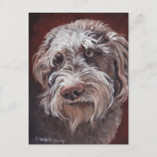 Labradoodle Dog Art Postcard
