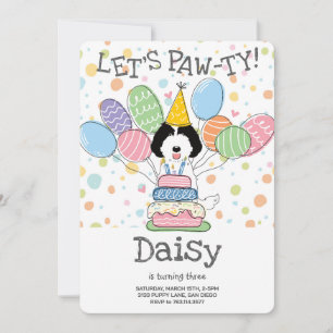 Labradoodle Dog Birthday Party Invitation
