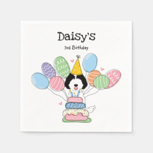 Labradoodle Dog Birthday Party Paper Napkins