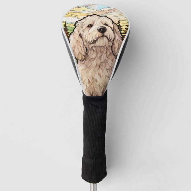 Labradoodle Dog Golf Head Cover (Front)
