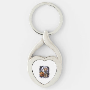 Labradoodle Dog Halloween Square Key Ring