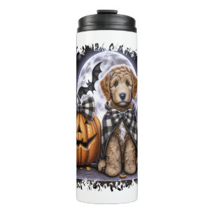 Labradoodle Dog Halloween Square Thermal Tumbler