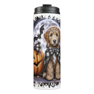Labradoodle Dog Halloween Square Thermal Tumbler