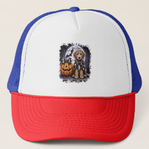 Labradoodle Dog Halloween Square Trucker Hat