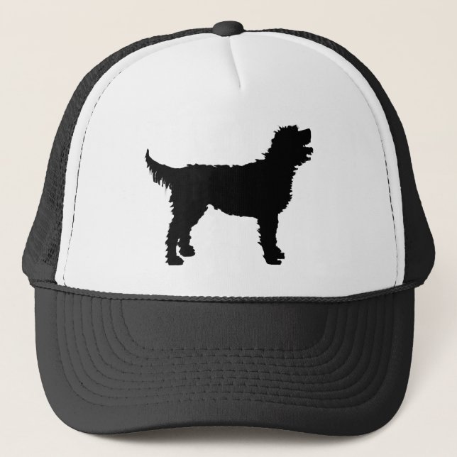 Labradoodle Dog (in black) Trucker Hat (Front)