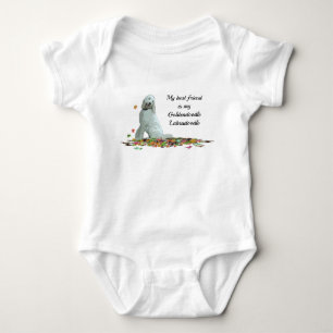 Labradoodle Dog In Leaves Baby Bodysuit