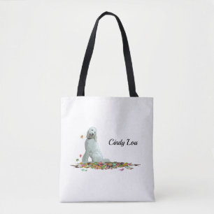 Labradoodle Dog In Leaves Tote Bag