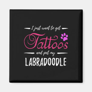 Labradoodle Dog Lover Tattoo Funny Dog Mum Gift Id Magnet