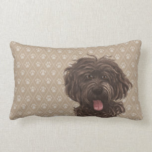 Labradoodle Dog Lumbar Pillow