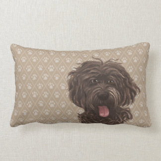Labradoodle Dog Lumbar Pillow