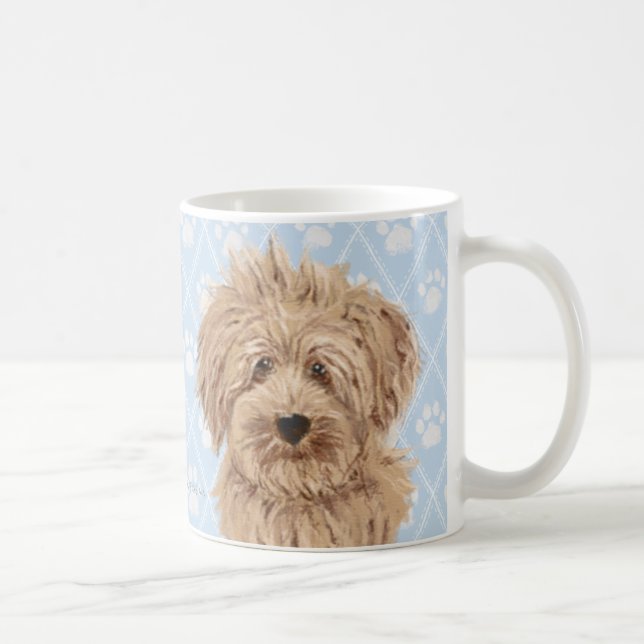 Labradoodle Dog Paintings / Labradoodle Love / Coffee Mug (Right)