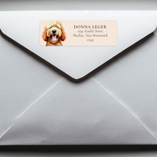 Labradoodle Dog Personalised Address Return Address Label (Creator Uploaded)