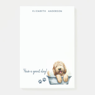 Labradoodle Dog Personalised Post-it Notes