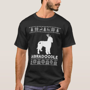 Labradoodle Dog Pet Lover Reindeer Ugly Christmas  T-Shirt
