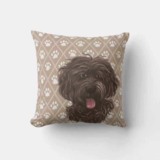 Labradoodle Dog Pillow / Labradoodle Love (Front)