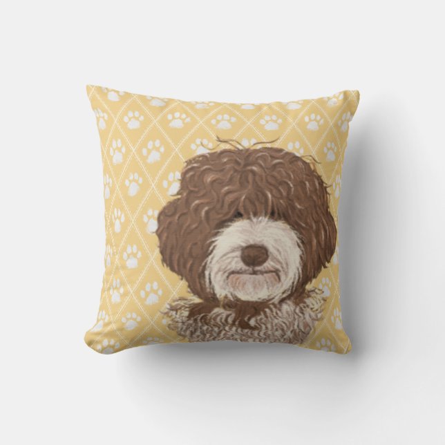 Labradoodle Dog Pillow / Labradoodle Love (Front)