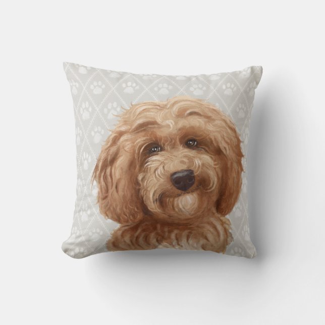 Labradoodle Dog Pillow / Labradoodle Love (Front)