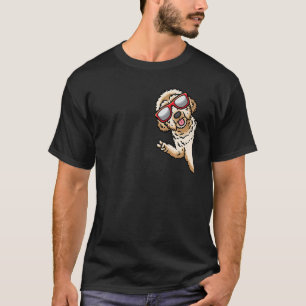 Labradoodle Dog With Sunglasses From Side Premium T-Shirt