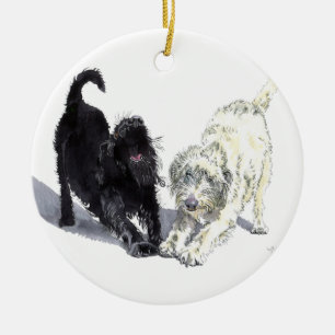 Labradoodle Doodle Ceramic Tree Decoration