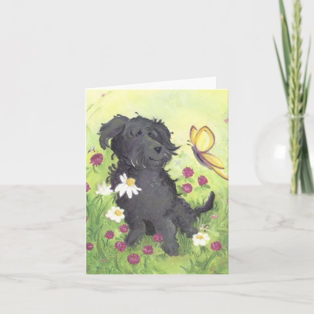 Labradoodle Doodle Dog / Note Card (Front)