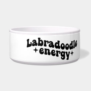 Labradoodle Energy Ceramic Dog Bowl