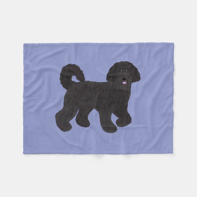Labradoodle Fleece Blanket (Front (Horizontal))