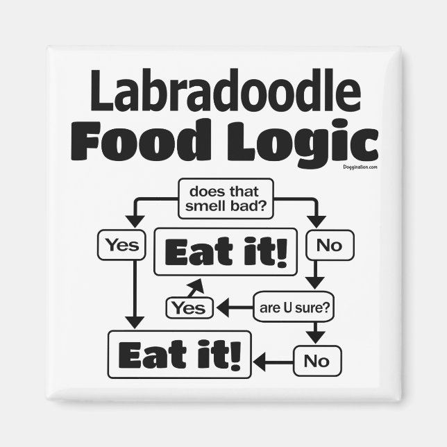 Labradoodle Food Logic Magnet (Front)