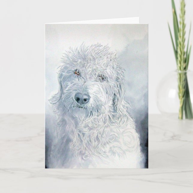 Labradoodle Ginger Greeting Card (Front)