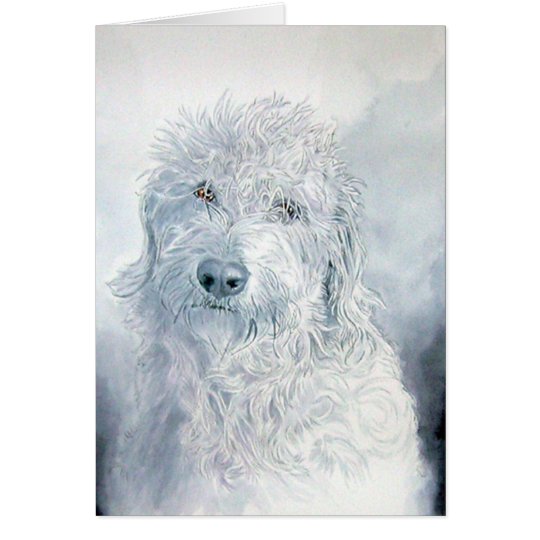 Labradoodle Ginger Greeting Card