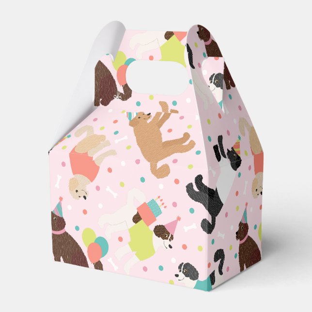Labradoodle / Goldendoodle Birthday Party Favour Box (Front Side)