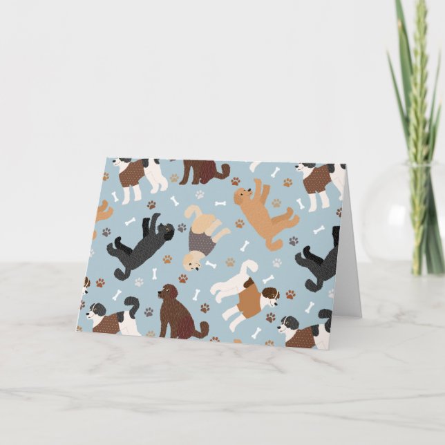 Labradoodle / Goldendoodle Bones and Paws Card (Front)