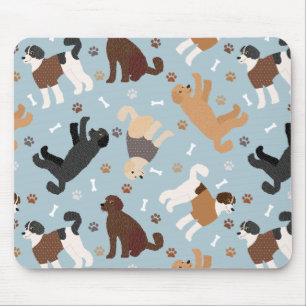 Labradoodle / Goldendoodle Bones and Paws Mouse Pad