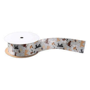 Labradoodle / Goldendoodle Bones and Paws Satin Ri Ribbon