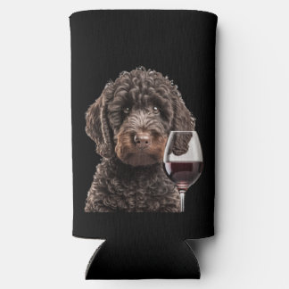 Labradoodle Goldendoodle wine seltzer beer coozie 
