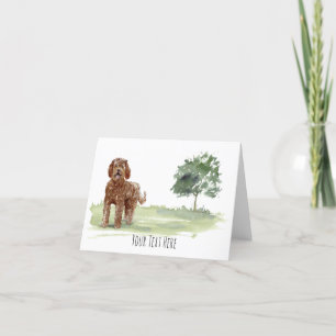 Labradoodle Greeting Card Personalised