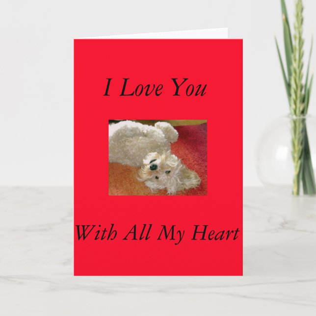Labradoodle I Love You Card (Front)