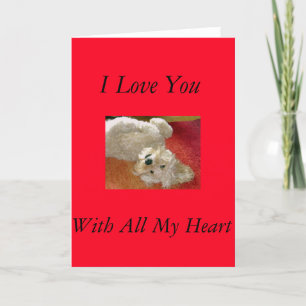 Labradoodle I Love You Card