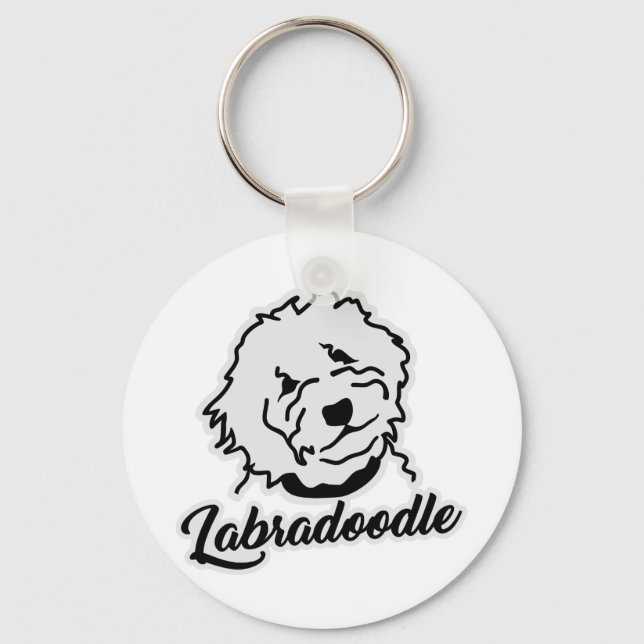 Labradoodle Key Ring (Front)